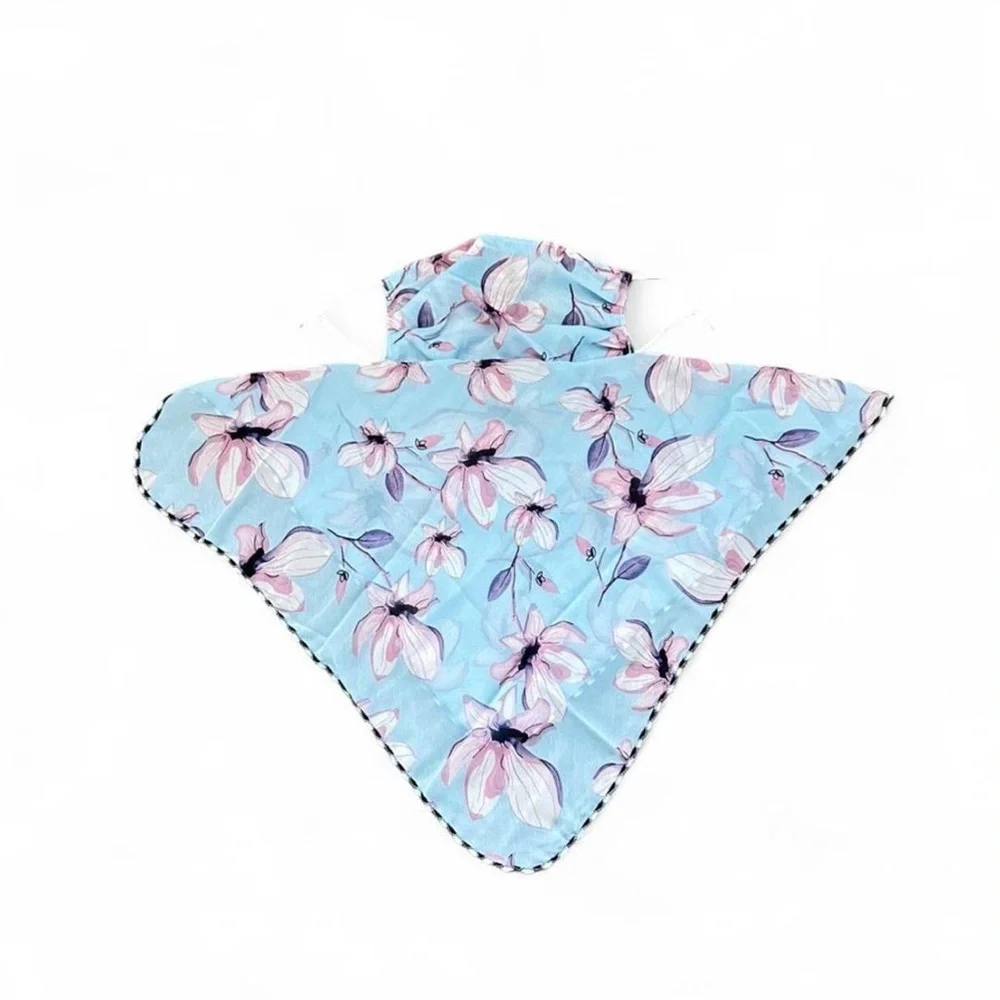 NWT Floral Blue and Pink face mask/Scarf